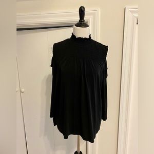 Black cold shoulder blouse.  NWT Size XL